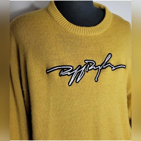 Ruff Ryders DMX Dirty Denim Gold Sweater Sz 3XL Designer Jeans Riders Vintage - Picture 2 of 4